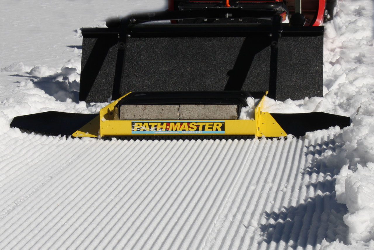 snow groomer back view