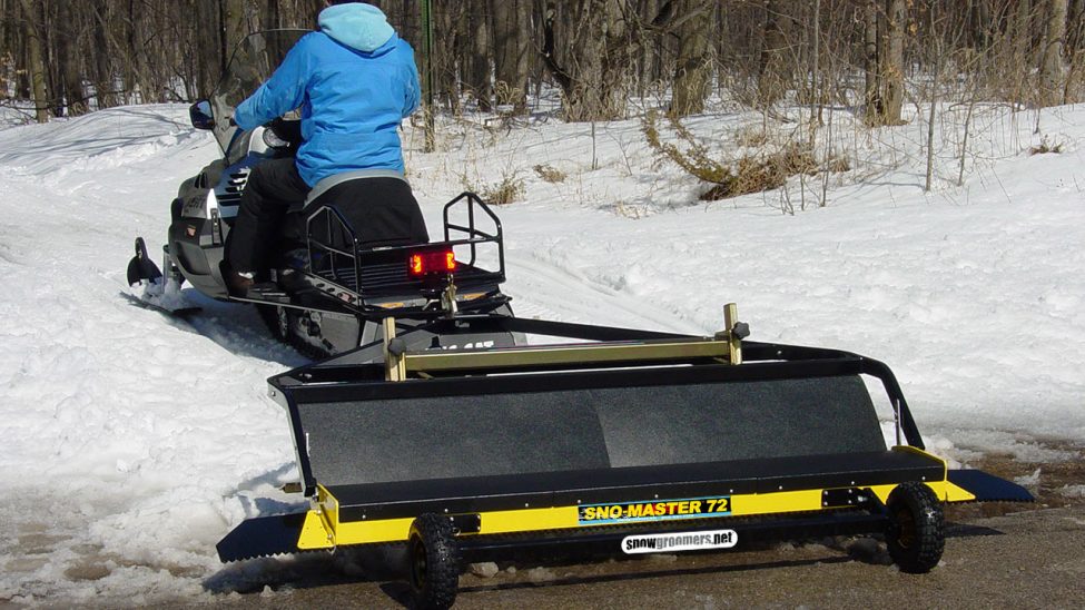 wide trail ultra light weight snow groomer