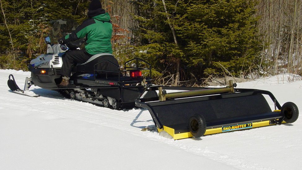 snow grooming snow mobile trail
