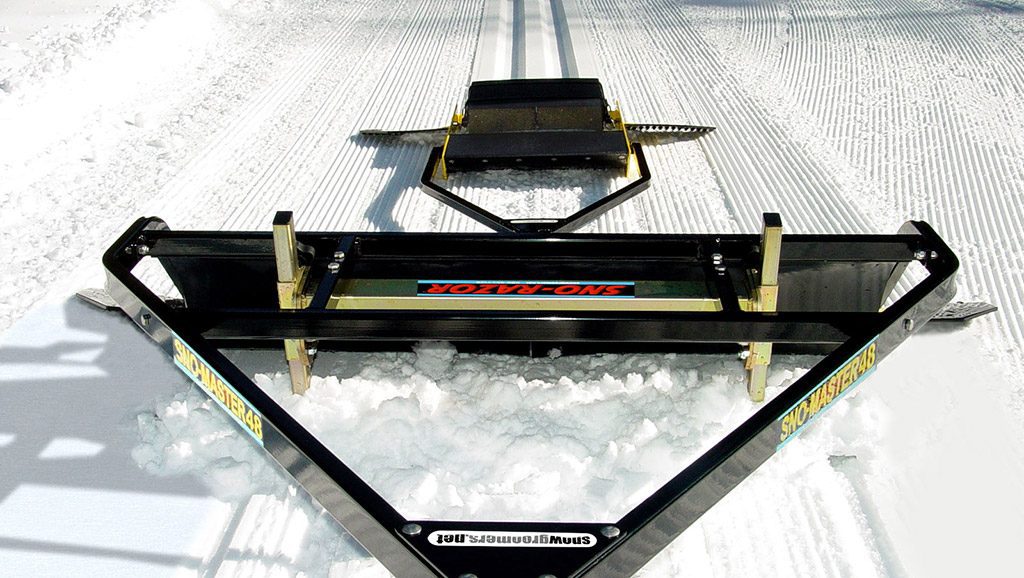 snow groomers used to lay classci corss coutnry ski tracks