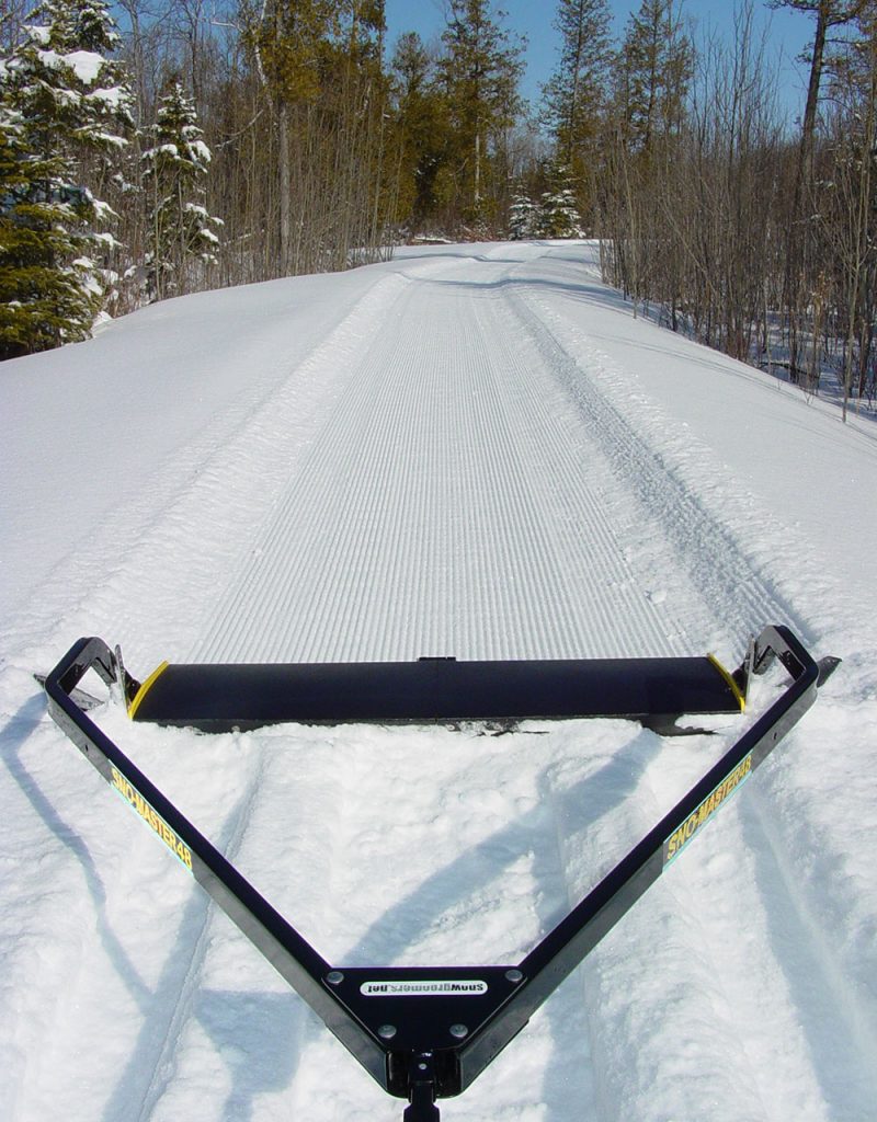 snow groomer front view