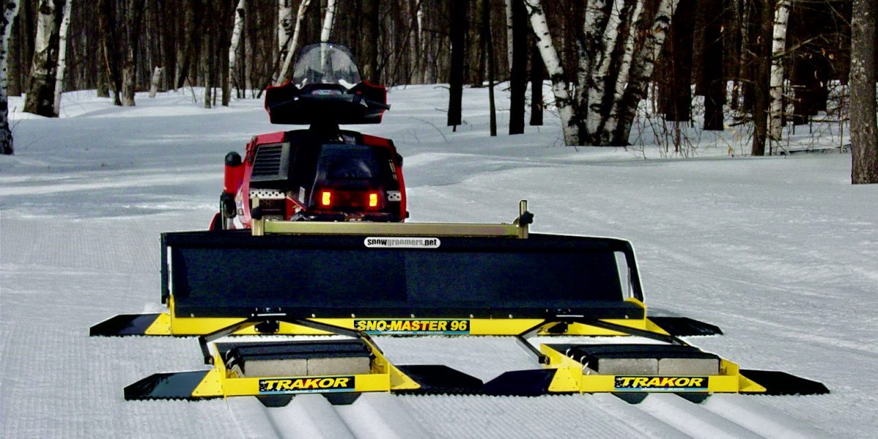 S-M 96 X 2 Trak rear using multiple snow groomers